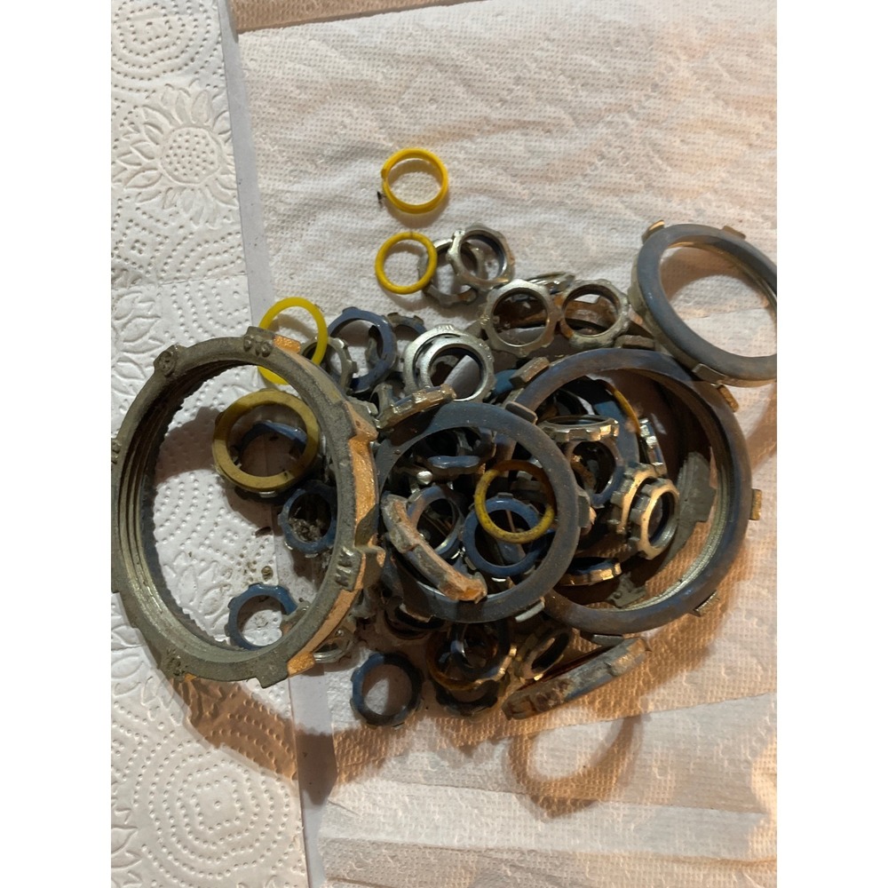 Bulk Electrical Lot Insulated Grounding Bushing Watertight Locknuts Mixed Sizes